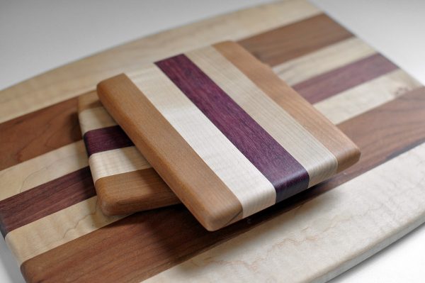 Small & Large Cutting Boards – Purple Heart/Maple/Cherry