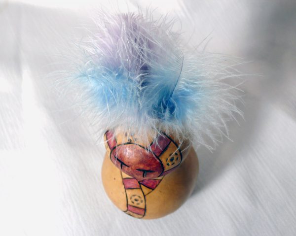Spirt Doll – Blue and Purple Feathers