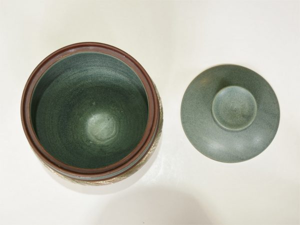 Jade Ceramic Vase with Lid