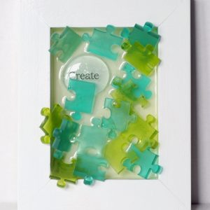 Create Puzzle Pieces Blue and Green