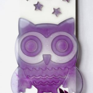 Purple Owl Fused Glass