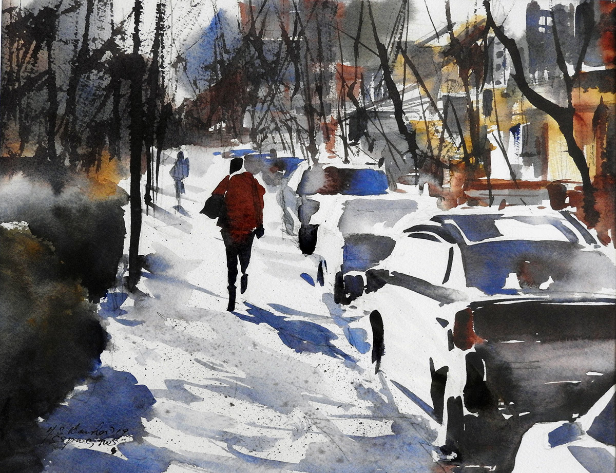 MAY 15 |  “Street Scenes with Small Figures”  a Watercolour Workshop with Hi-Sook Barker on Zoom