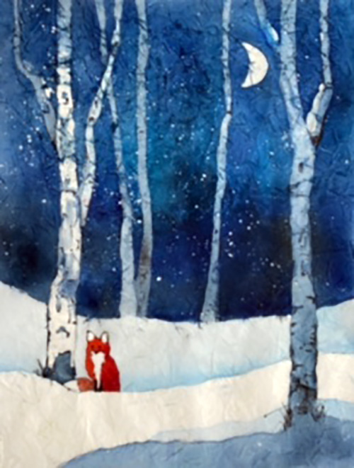 DECEMBER 11 | Watercolour Batik workshop: Fox in Winter