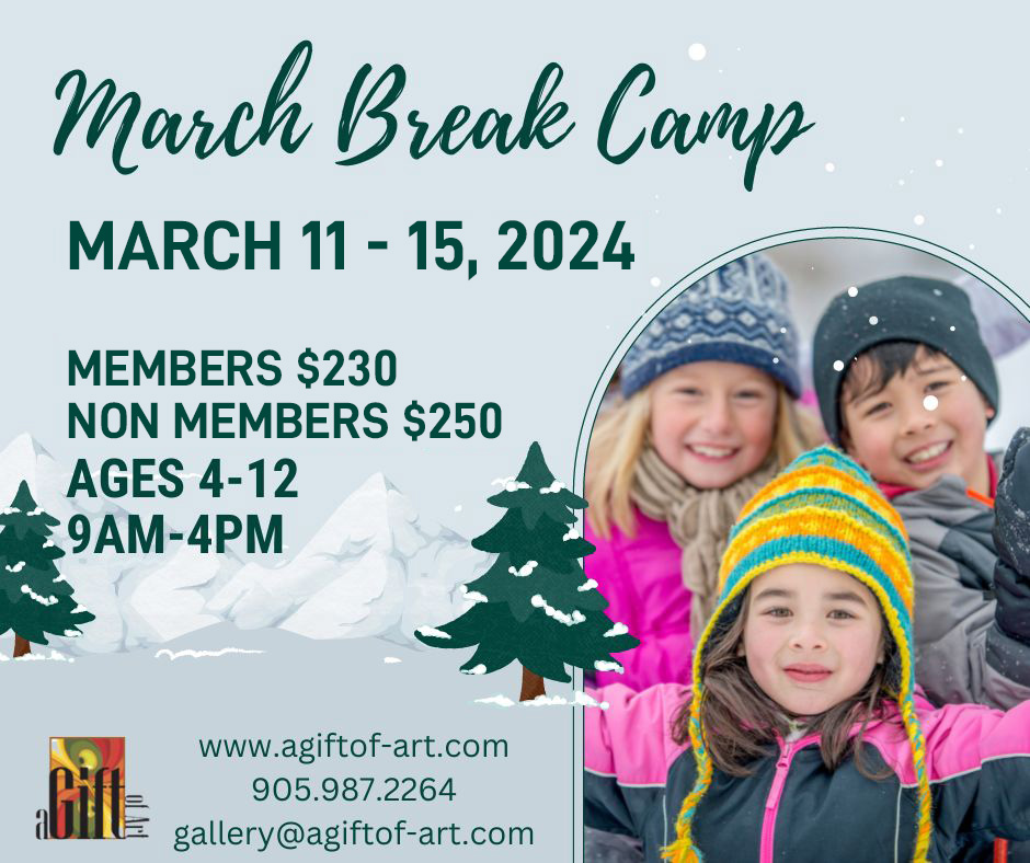 MARCH 11 – 15 | March Break Kid’s Camp at A Gift of Art