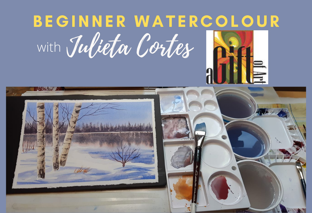 FEBRUARY 24 – APRIL 6 | Beginner Watercolour Classes with Julieta Cortes